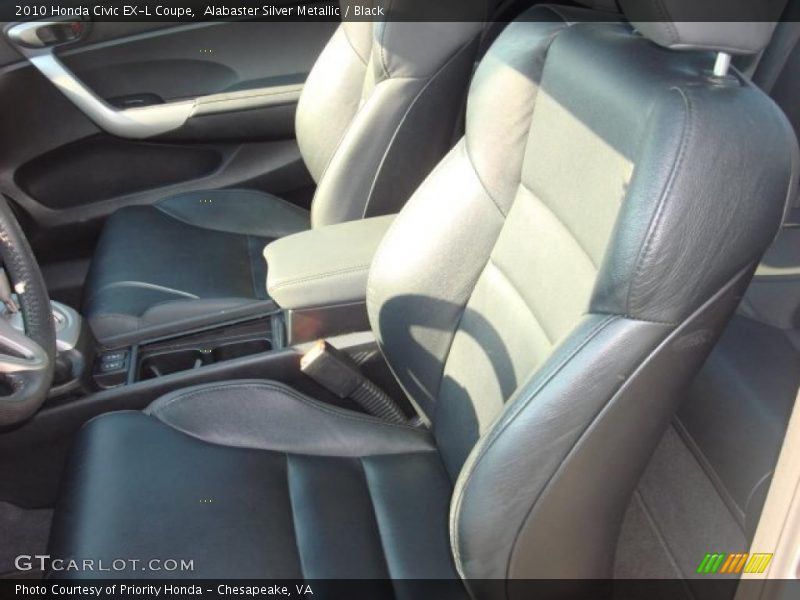 Alabaster Silver Metallic / Black 2010 Honda Civic EX-L Coupe
