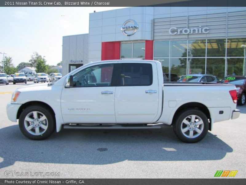Blizzard White / Charcoal 2011 Nissan Titan SL Crew Cab