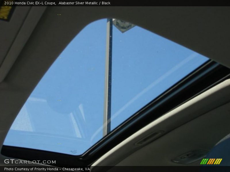 Alabaster Silver Metallic / Black 2010 Honda Civic EX-L Coupe