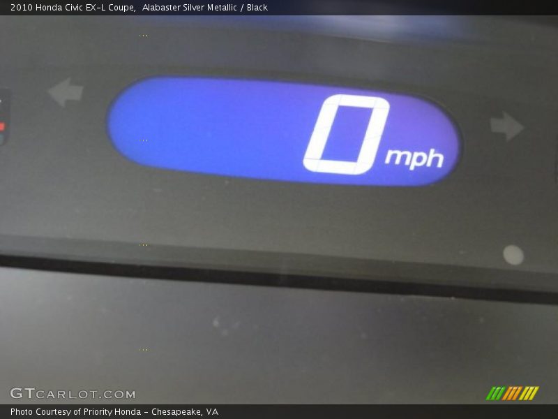 Alabaster Silver Metallic / Black 2010 Honda Civic EX-L Coupe