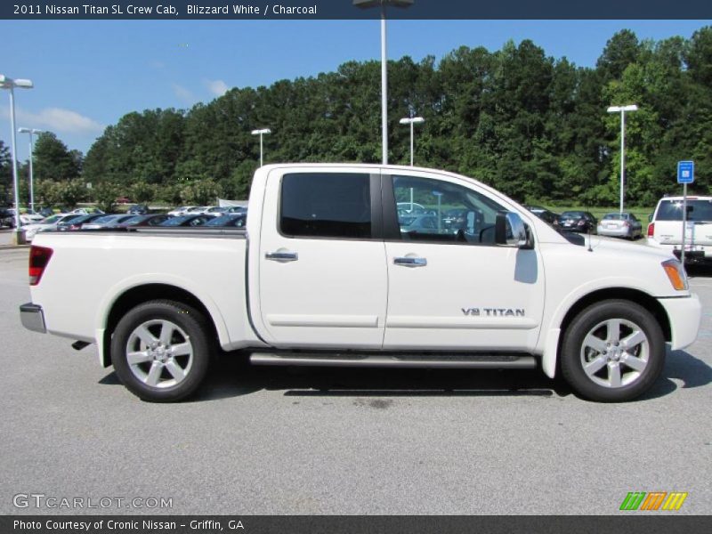 Blizzard White / Charcoal 2011 Nissan Titan SL Crew Cab