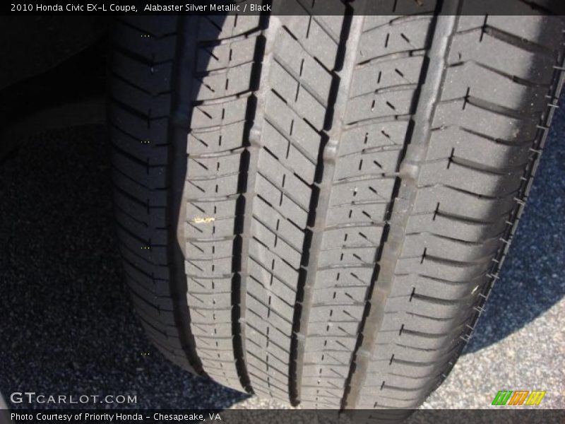 Alabaster Silver Metallic / Black 2010 Honda Civic EX-L Coupe