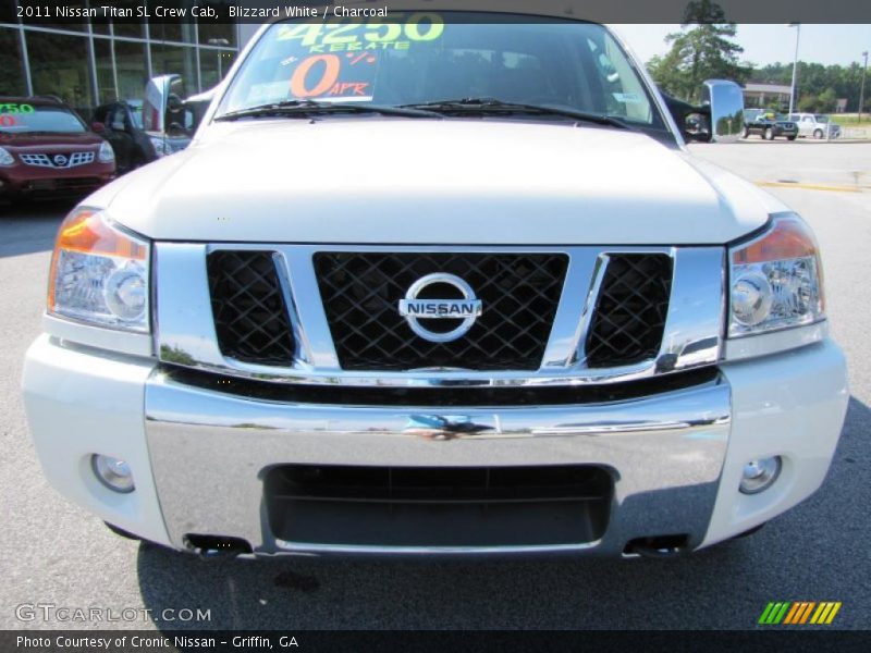 Blizzard White / Charcoal 2011 Nissan Titan SL Crew Cab