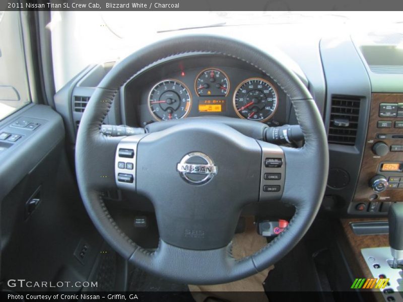 Blizzard White / Charcoal 2011 Nissan Titan SL Crew Cab