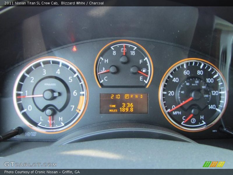 Blizzard White / Charcoal 2011 Nissan Titan SL Crew Cab