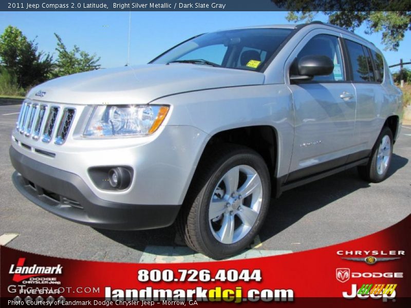 Bright Silver Metallic / Dark Slate Gray 2011 Jeep Compass 2.0 Latitude