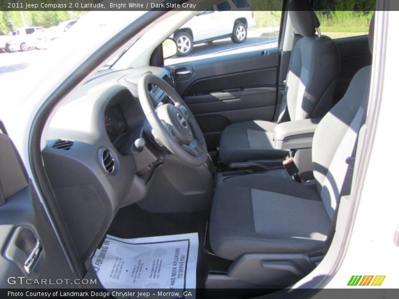 Bright White / Dark Slate Gray 2011 Jeep Compass 2.0 Latitude