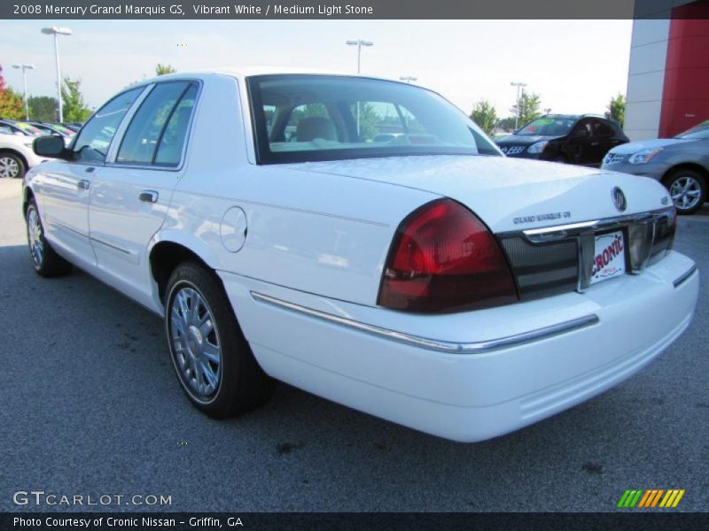 Vibrant White / Medium Light Stone 2008 Mercury Grand Marquis GS