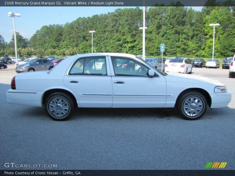 Vibrant White / Medium Light Stone 2008 Mercury Grand Marquis GS