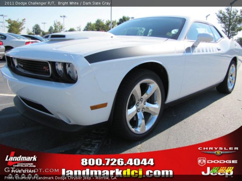Bright White / Dark Slate Gray 2011 Dodge Challenger R/T