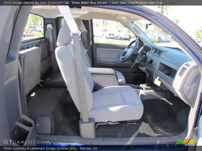 Deep Water Blue Metallic / Dark Slate Gray/Medium Slate Gray 2011 Dodge Dakota Big Horn Extended Cab