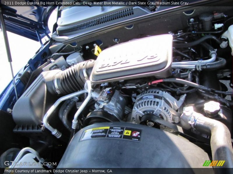 Deep Water Blue Metallic / Dark Slate Gray/Medium Slate Gray 2011 Dodge Dakota Big Horn Extended Cab