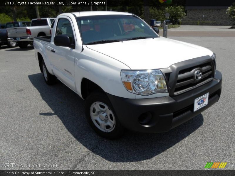 Super White / Graphite 2010 Toyota Tacoma Regular Cab