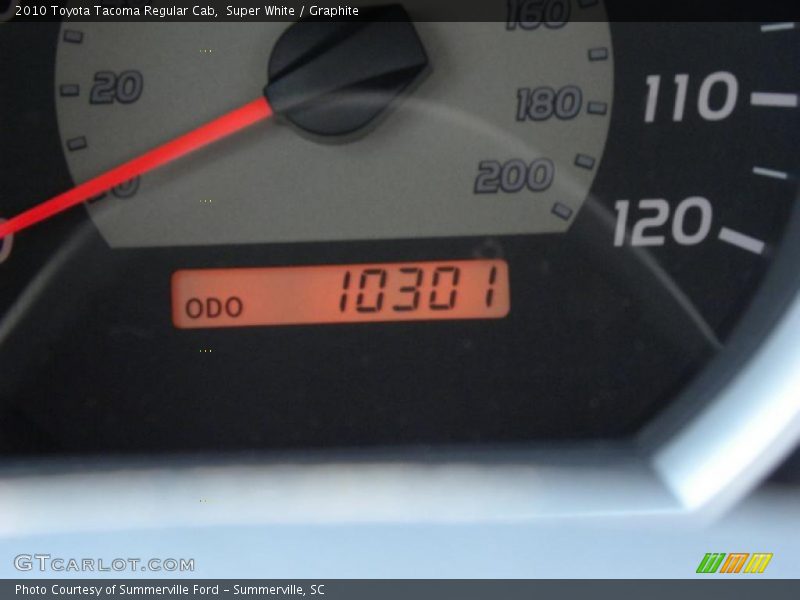 Super White / Graphite 2010 Toyota Tacoma Regular Cab