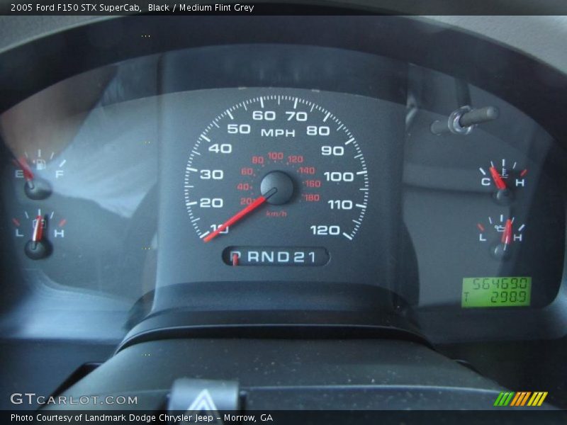 Black / Medium Flint Grey 2005 Ford F150 STX SuperCab