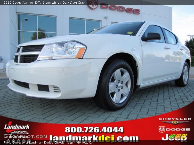 Stone White / Dark Slate Gray 2010 Dodge Avenger SXT