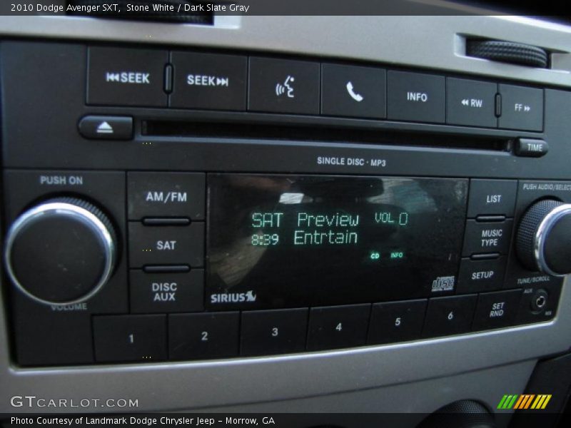 Stone White / Dark Slate Gray 2010 Dodge Avenger SXT