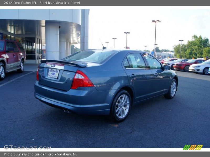 Steel Blue Metallic / Camel 2012 Ford Fusion SEL