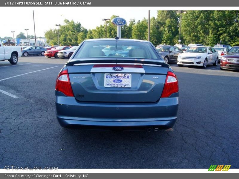 Steel Blue Metallic / Camel 2012 Ford Fusion SEL