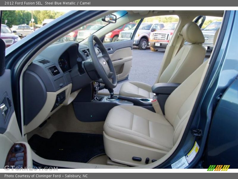 Steel Blue Metallic / Camel 2012 Ford Fusion SEL