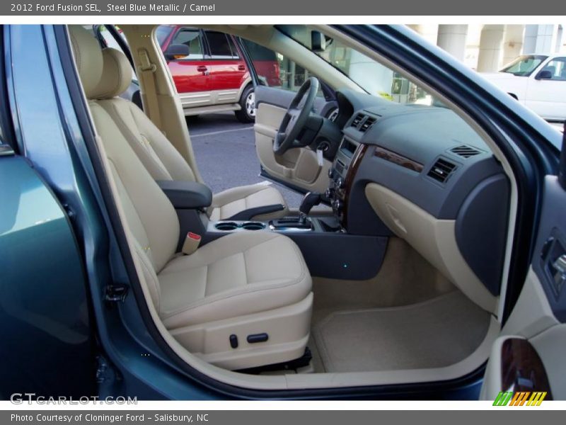 Steel Blue Metallic / Camel 2012 Ford Fusion SEL