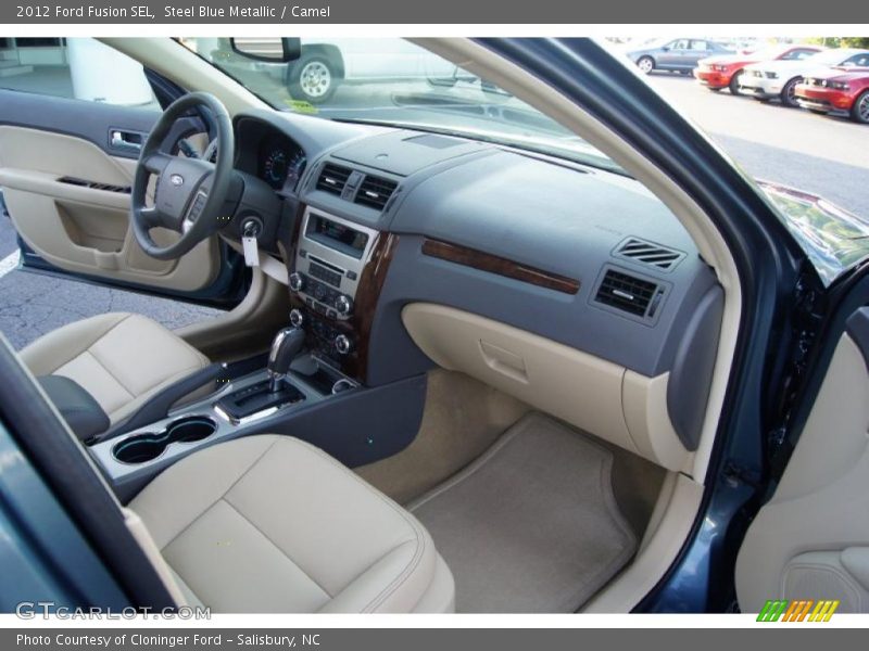 Steel Blue Metallic / Camel 2012 Ford Fusion SEL