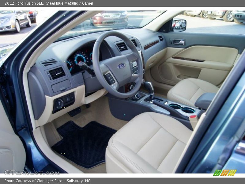Steel Blue Metallic / Camel 2012 Ford Fusion SEL