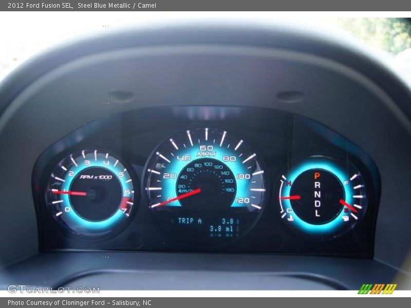 Steel Blue Metallic / Camel 2012 Ford Fusion SEL