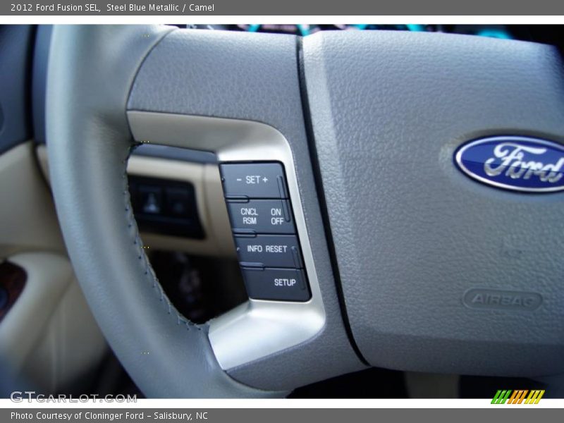 Steel Blue Metallic / Camel 2012 Ford Fusion SEL