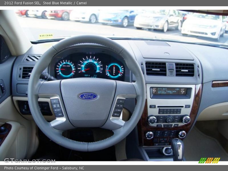 Steel Blue Metallic / Camel 2012 Ford Fusion SEL