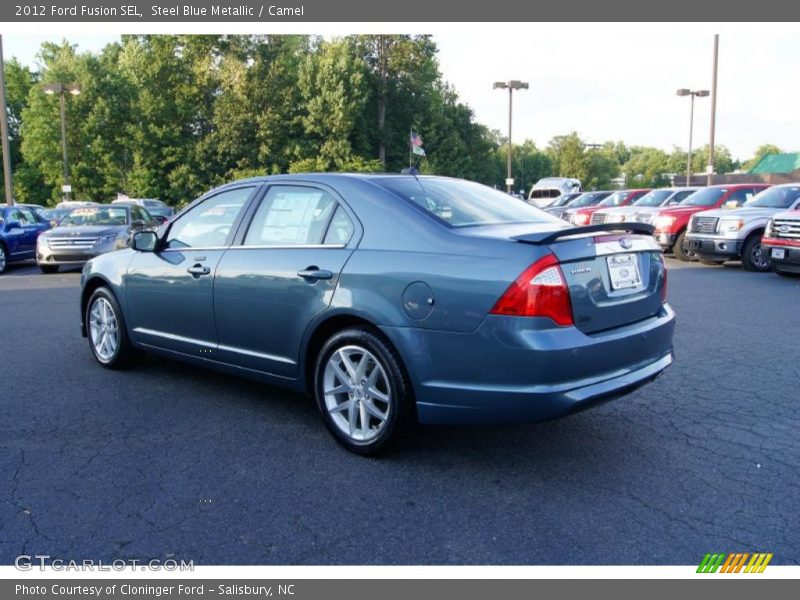 Steel Blue Metallic / Camel 2012 Ford Fusion SEL