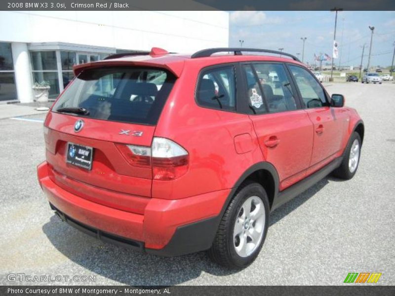 Crimson Red / Black 2008 BMW X3 3.0si