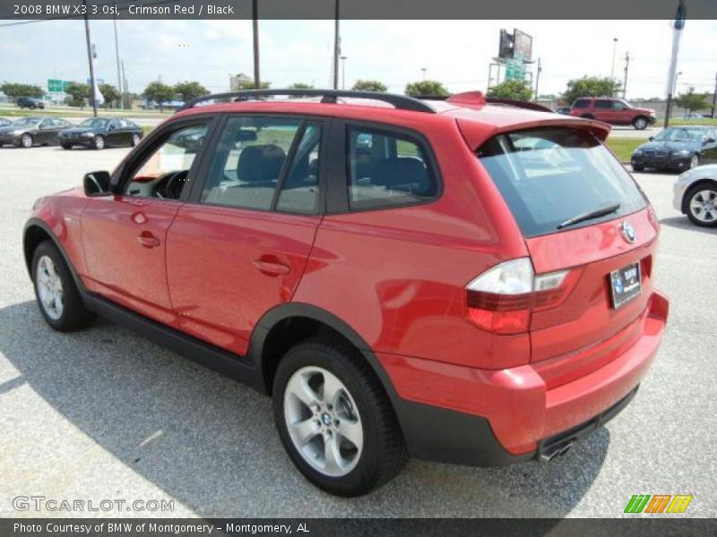 Crimson Red / Black 2008 BMW X3 3.0si