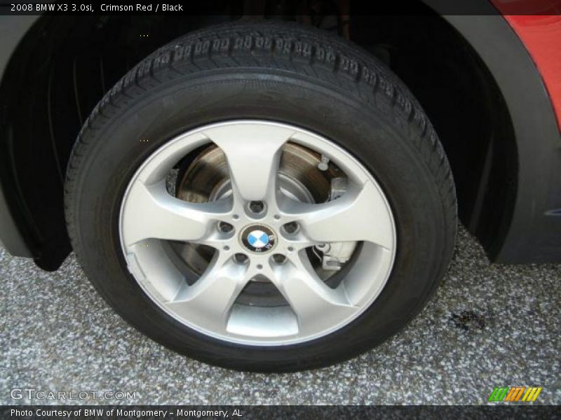 Crimson Red / Black 2008 BMW X3 3.0si