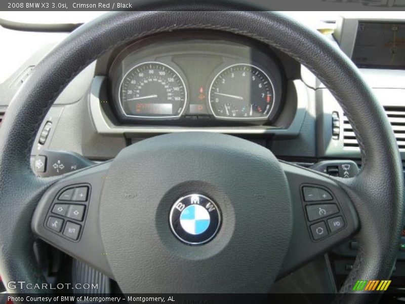 Crimson Red / Black 2008 BMW X3 3.0si