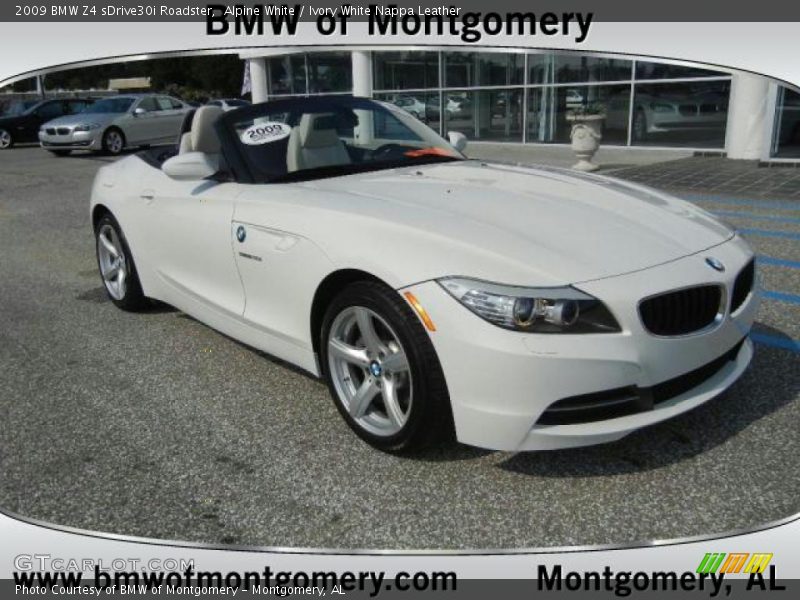 Alpine White / Ivory White Nappa Leather 2009 BMW Z4 sDrive30i Roadster