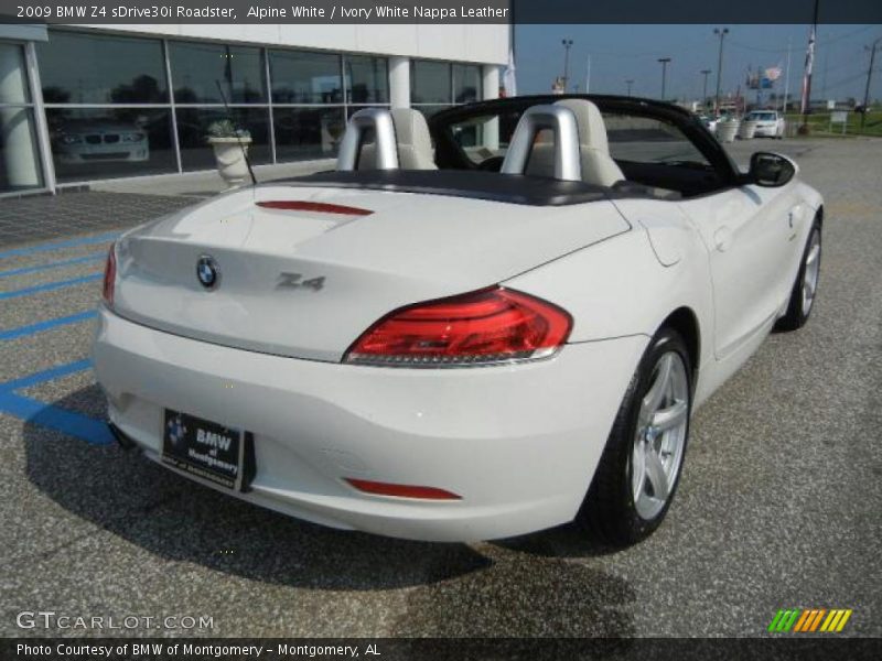 Alpine White / Ivory White Nappa Leather 2009 BMW Z4 sDrive30i Roadster