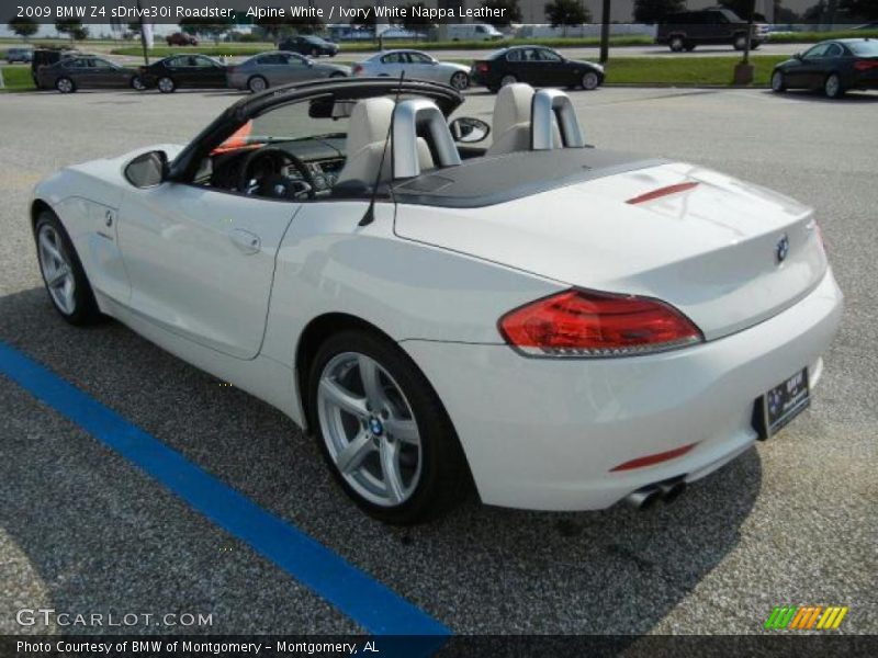 Alpine White / Ivory White Nappa Leather 2009 BMW Z4 sDrive30i Roadster