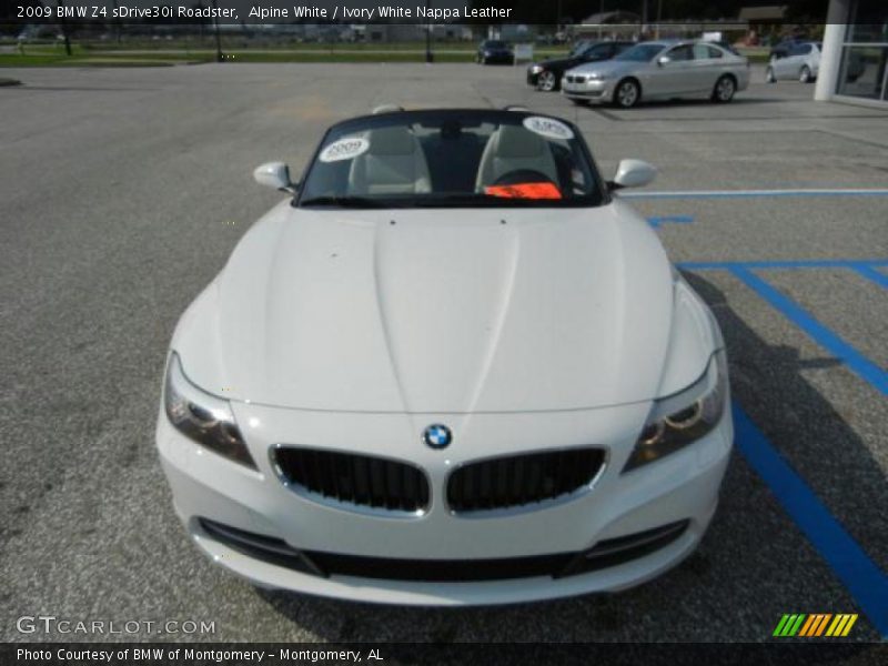 Alpine White / Ivory White Nappa Leather 2009 BMW Z4 sDrive30i Roadster
