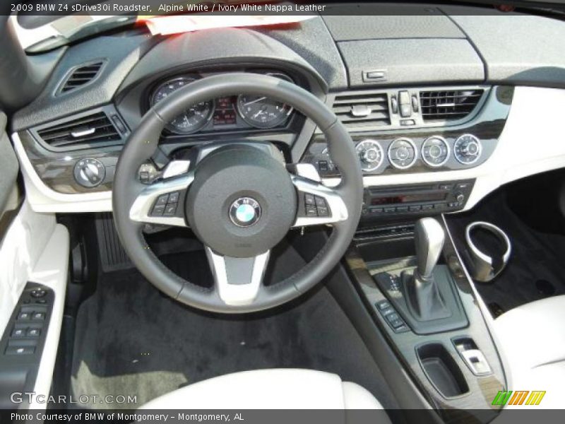 Alpine White / Ivory White Nappa Leather 2009 BMW Z4 sDrive30i Roadster