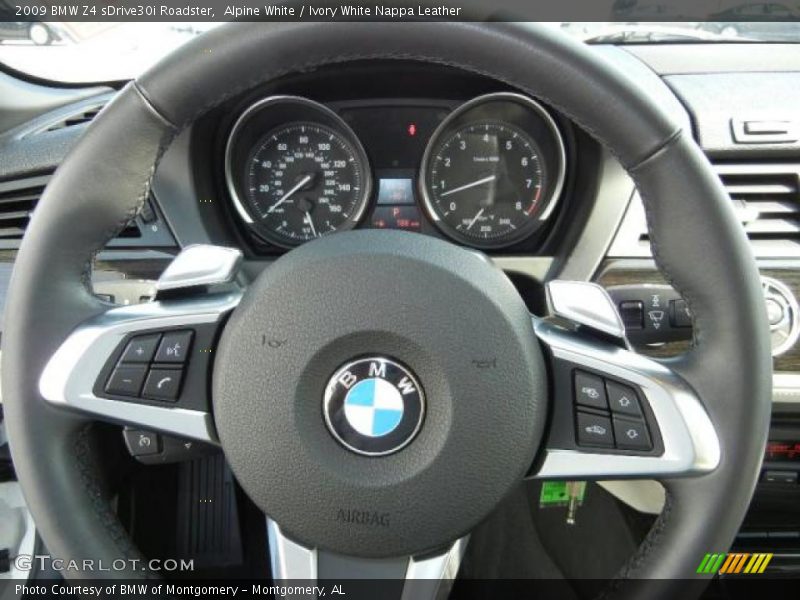 Alpine White / Ivory White Nappa Leather 2009 BMW Z4 sDrive30i Roadster