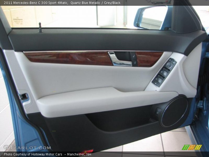Quartz Blue Metallic / Grey/Black 2011 Mercedes-Benz C 300 Sport 4Matic