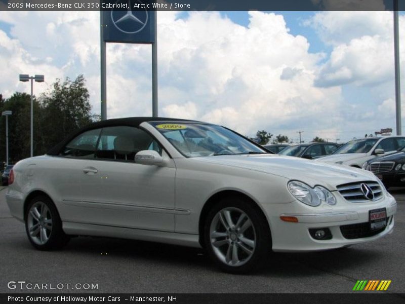 Arctic White / Stone 2009 Mercedes-Benz CLK 350 Cabriolet