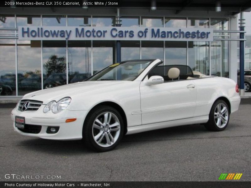 Arctic White / Stone 2009 Mercedes-Benz CLK 350 Cabriolet