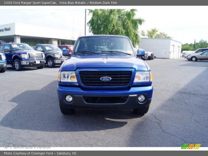 Vista Blue Metallic / Medium Dark Flint 2009 Ford Ranger Sport SuperCab