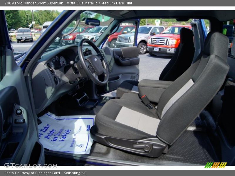 Vista Blue Metallic / Medium Dark Flint 2009 Ford Ranger Sport SuperCab