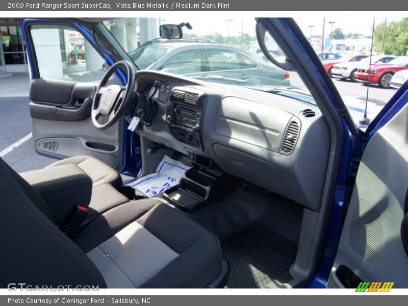 Vista Blue Metallic / Medium Dark Flint 2009 Ford Ranger Sport SuperCab