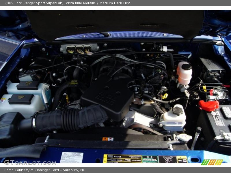 Vista Blue Metallic / Medium Dark Flint 2009 Ford Ranger Sport SuperCab