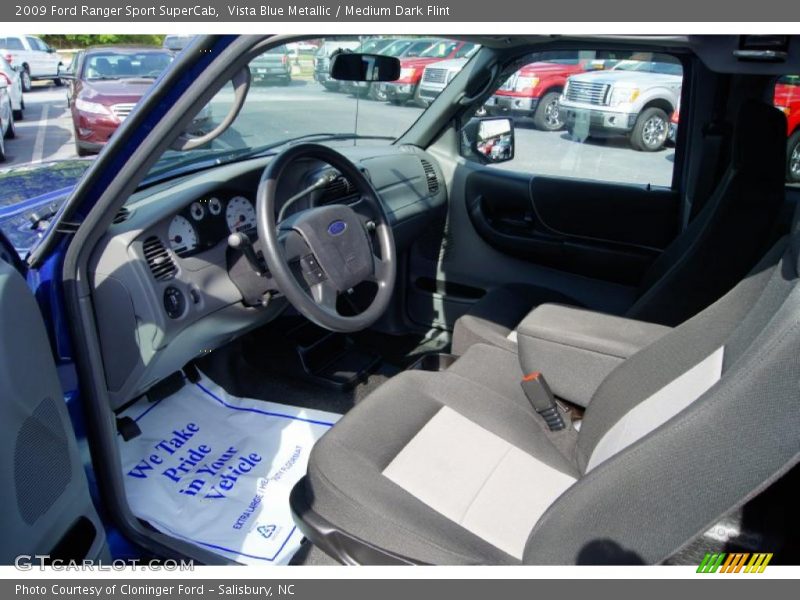 Vista Blue Metallic / Medium Dark Flint 2009 Ford Ranger Sport SuperCab