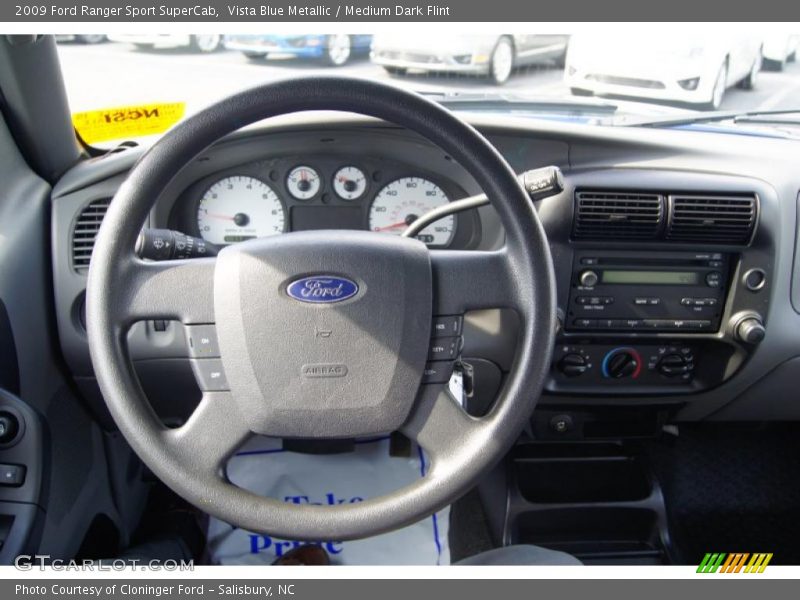 Vista Blue Metallic / Medium Dark Flint 2009 Ford Ranger Sport SuperCab